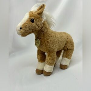 Miyoni Aurora World Plush White Mane Tail Horse Pony Palomino 10”